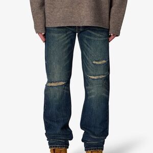 mnml V726 Distressed Baggy Denim - Medium Blue Size 34Medium Blue / 34